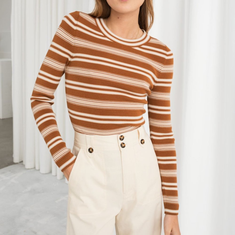 & Other Stories Fitted Striped Top